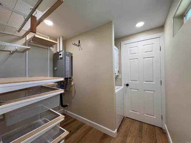 a room with storage and utility
