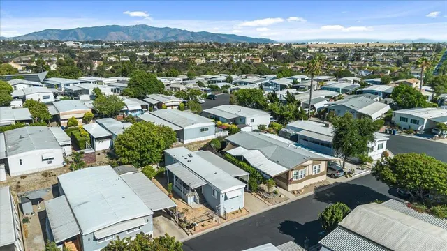 an aerial view of a city with lots of residential buildings