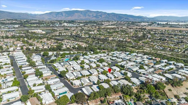 a view of city and mountain