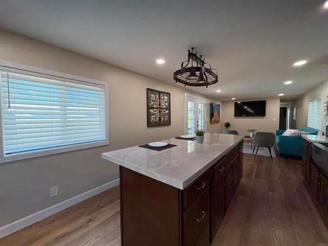 a view of a kitchen counter space