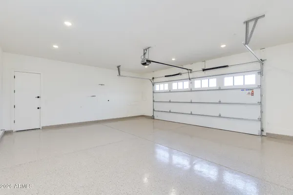 a view of a garage room