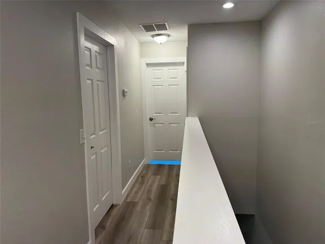 a view of hallway with window