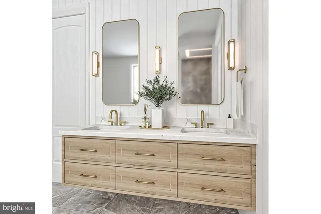 a view of kitchen with sink and cabinets