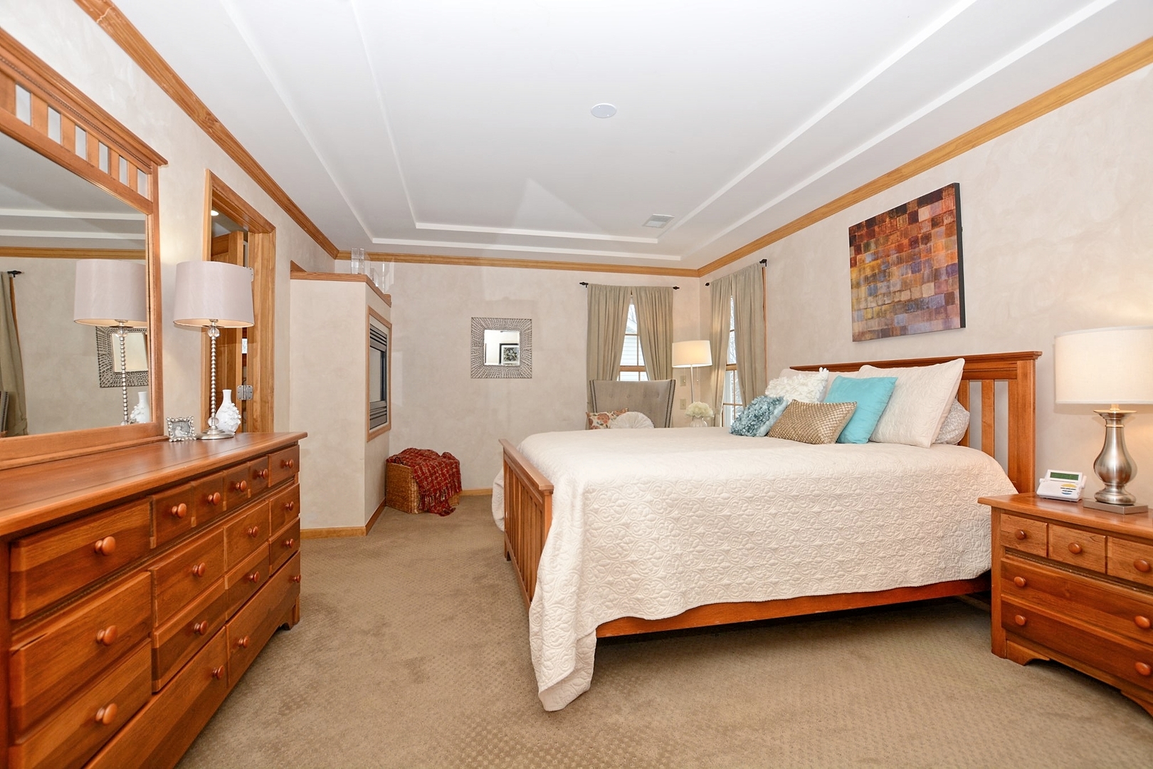916 Merrill New Road Sugar Grove, IL 60554 - Photo 14 of 23 a bedroom with a bed and dresser with mirror