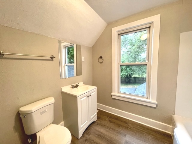 238 Lucas Street Sycamore, IL 60178 - Photo 17 of 28 a white toilet sitting next to a bathroom sink