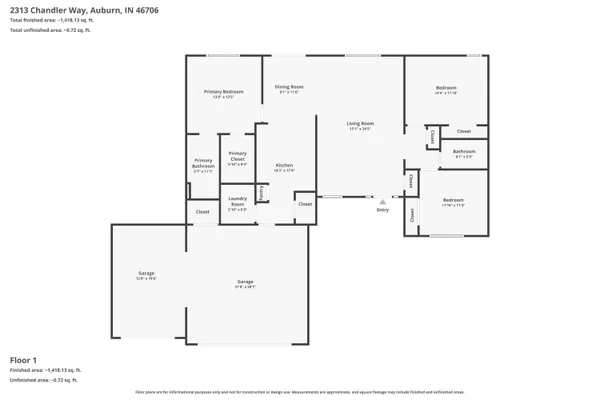 $329,900 | 2313 Chandler Way, Auburn, IN 46706