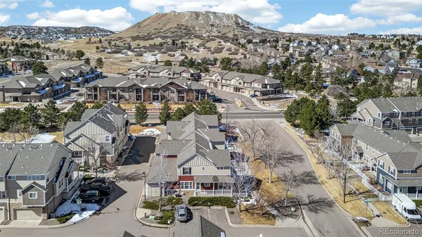 an aerial view of multiple house