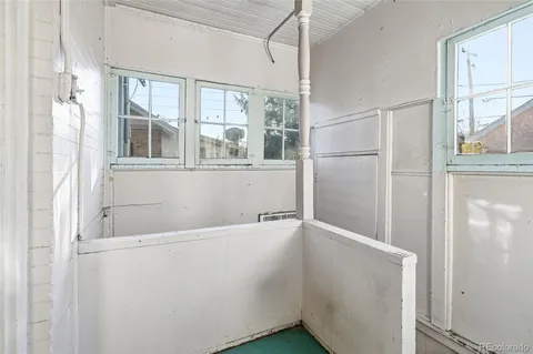 a view of walk in closet with window