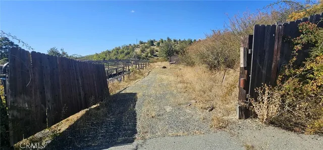 a view of a wooden floor with a garden