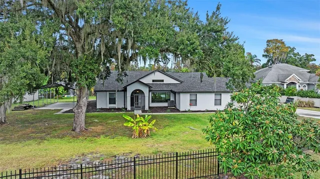 a view of a lake with a mountain in the background