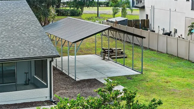 a view of a golf course with a lake