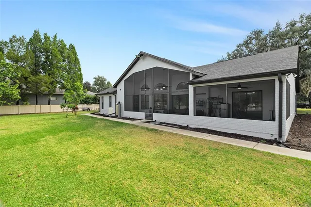 a view of a patio with swimming pool