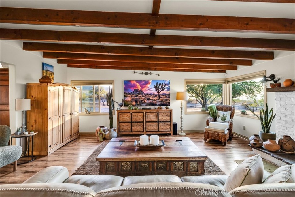 4565 Rock Corral Road Johnson Valley, CA 92285 - Photo 10 of 75 a living room with furniture and a flat screen tv