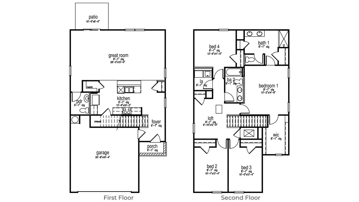 145 Morning View Way Moncks Corner, SC 29461 - Photo 37 of 37 Elston Floorplan