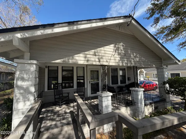 a view of outdoor space with seating area