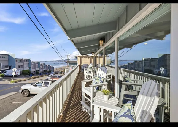 a view of a balcony