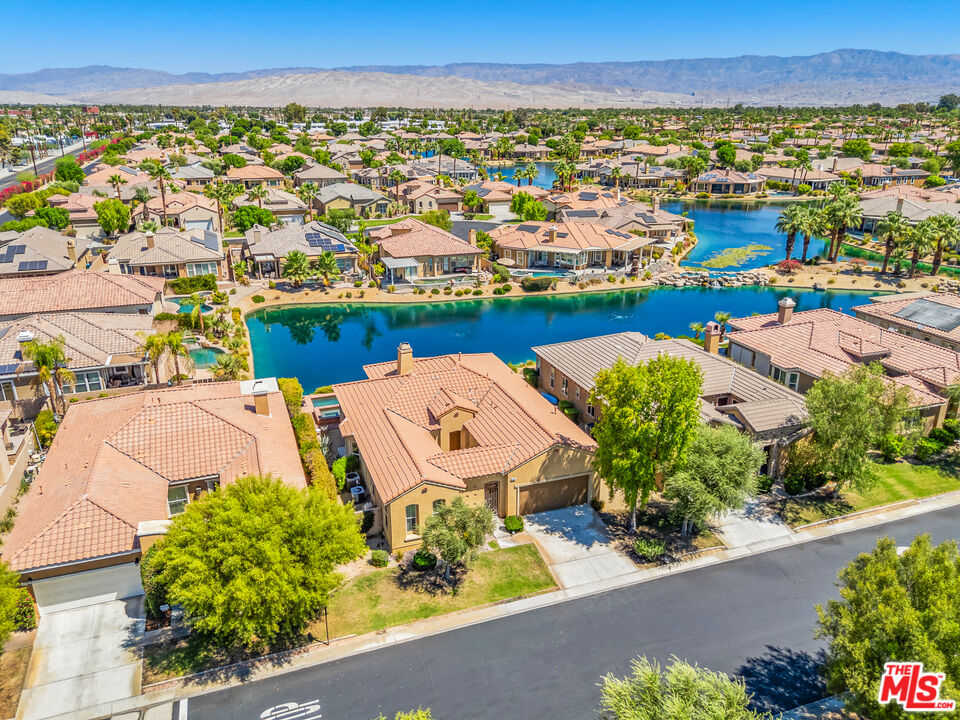 65 Shoreline Drive Rancho Mirage, CA 92270 - Photo 29 of 37 an aerial view of a house with a lake view