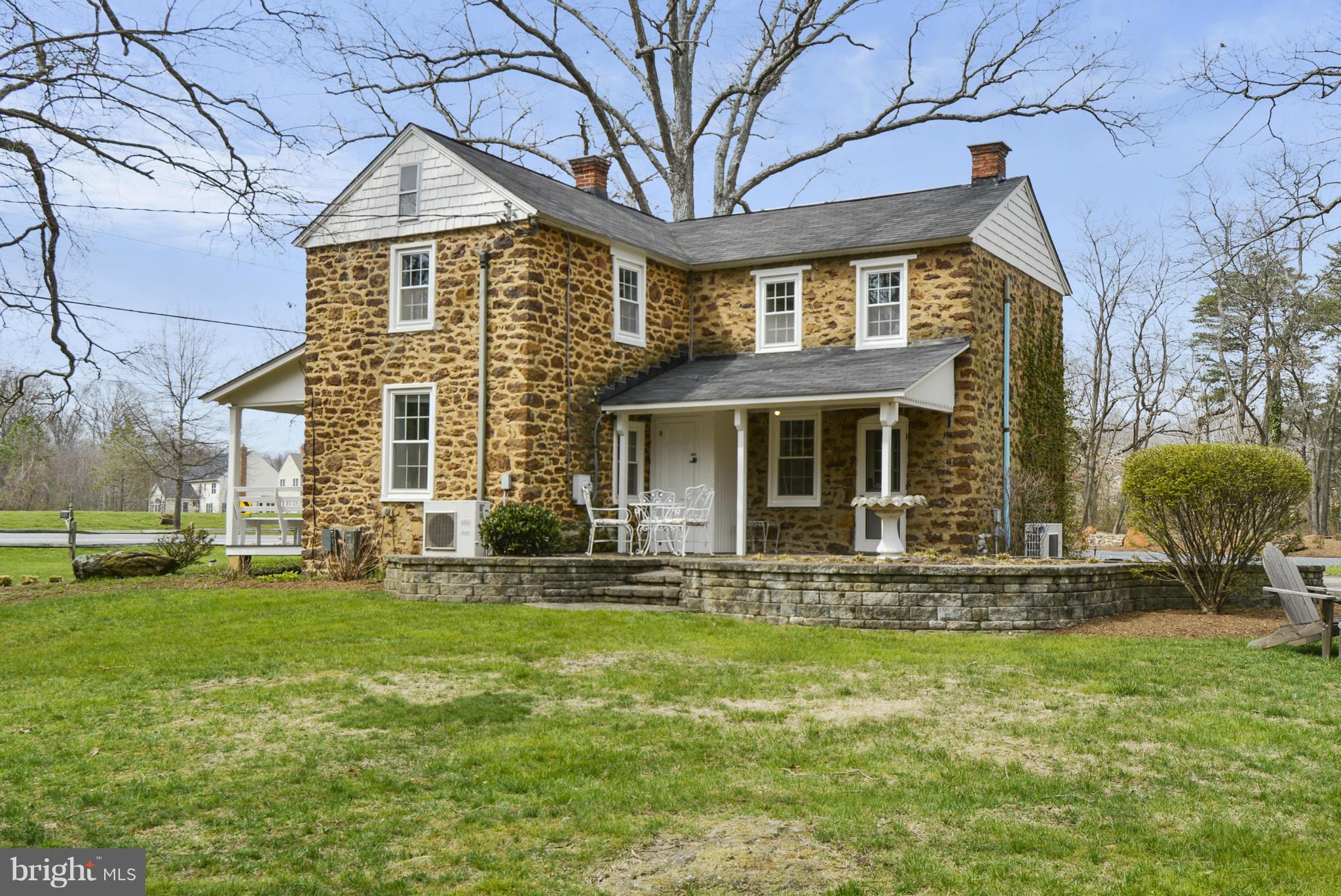 Side view of home and porch
