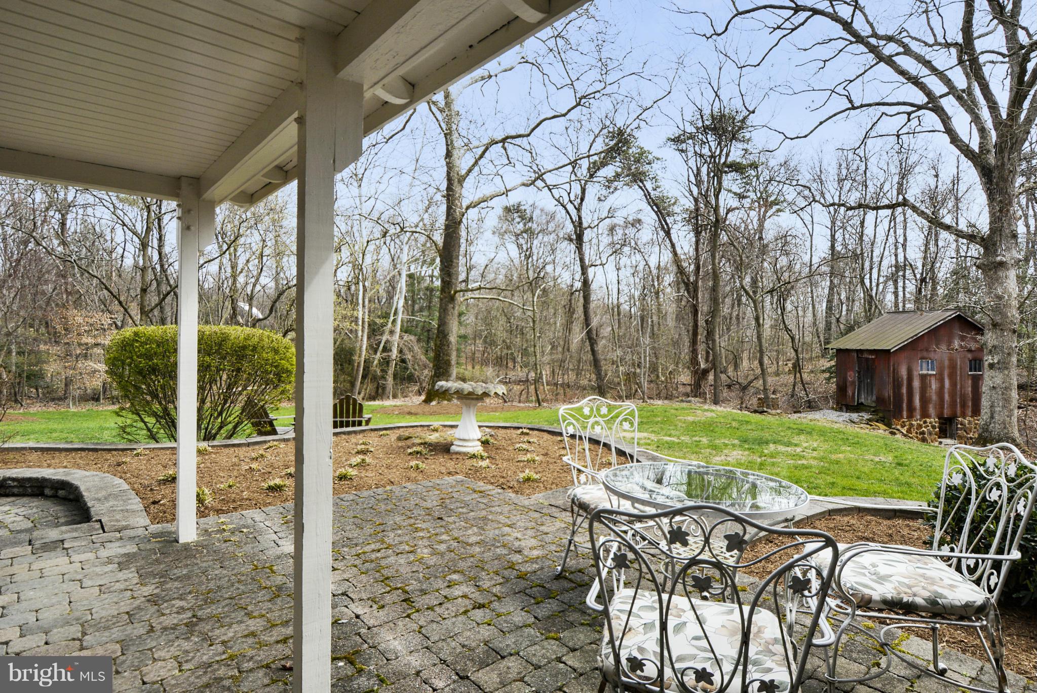 Serene views from the rear covered porch