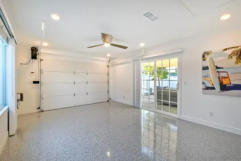 a view of a backyard with a garden