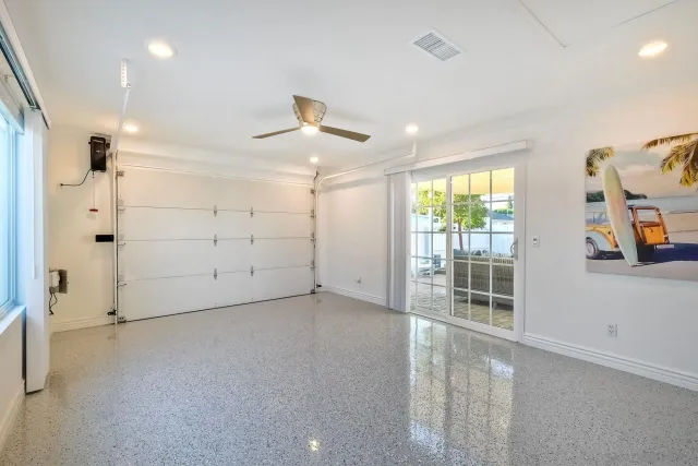 a view of a backyard with a garden