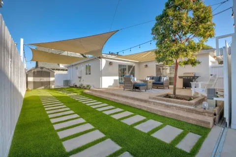 an aerial view of multiple house