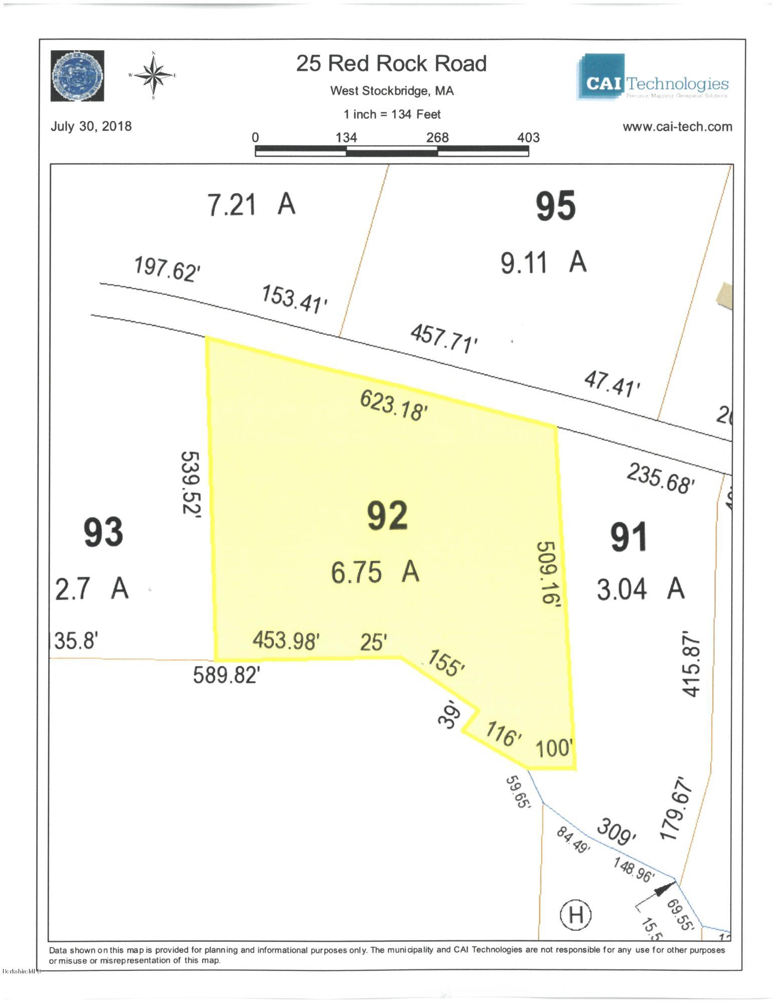 25 Red Rock Road West Stockbridge, MA 01266 - Photo 8 of 9 Red Rock Assessor Map