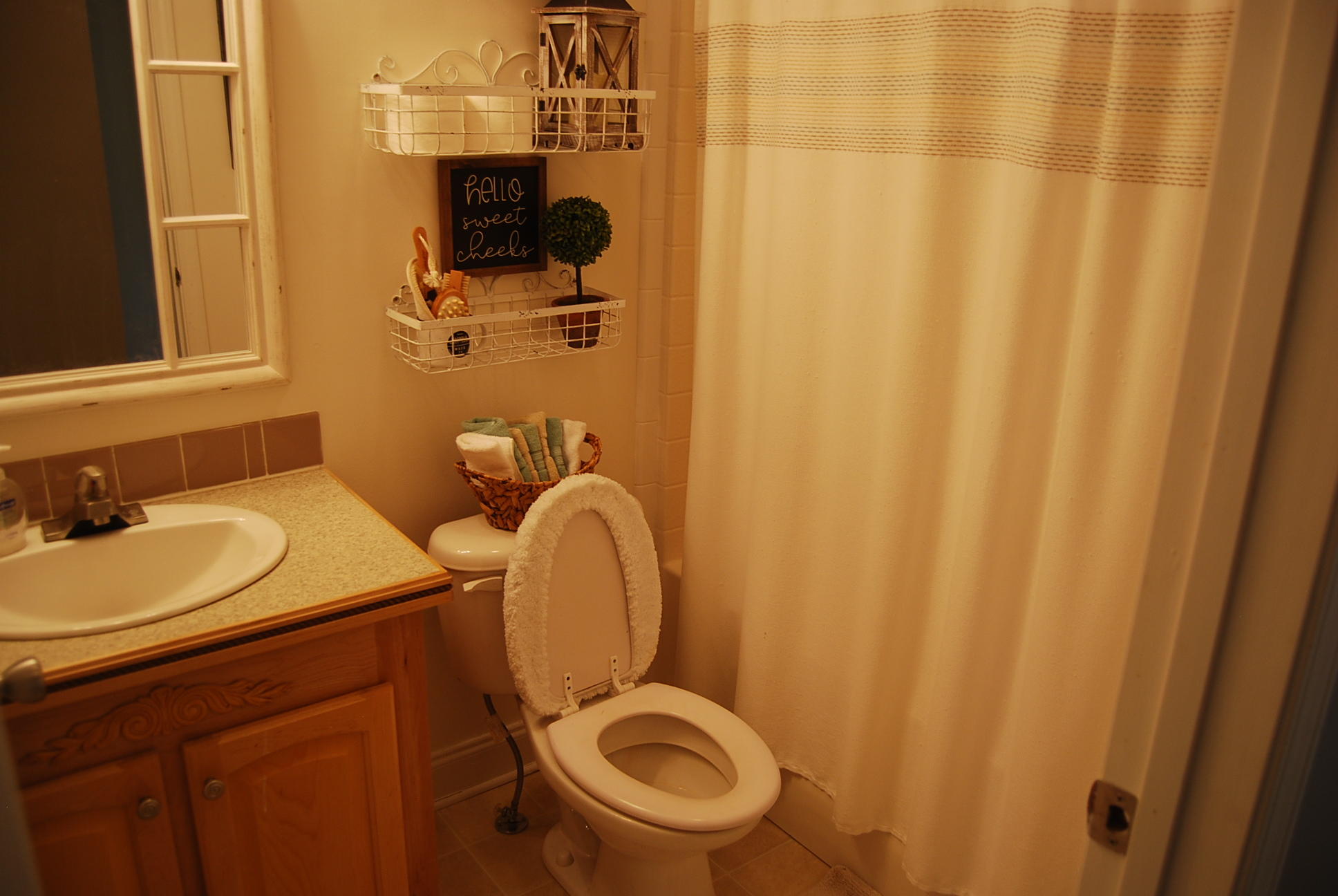 2342 Dillards Hill Road Union Hall, VA 24176 - Photo 40 of 51 a bathroom with a sink a toilet and a mirror