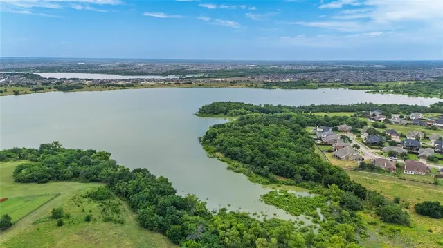 aerial view of a city and lake view