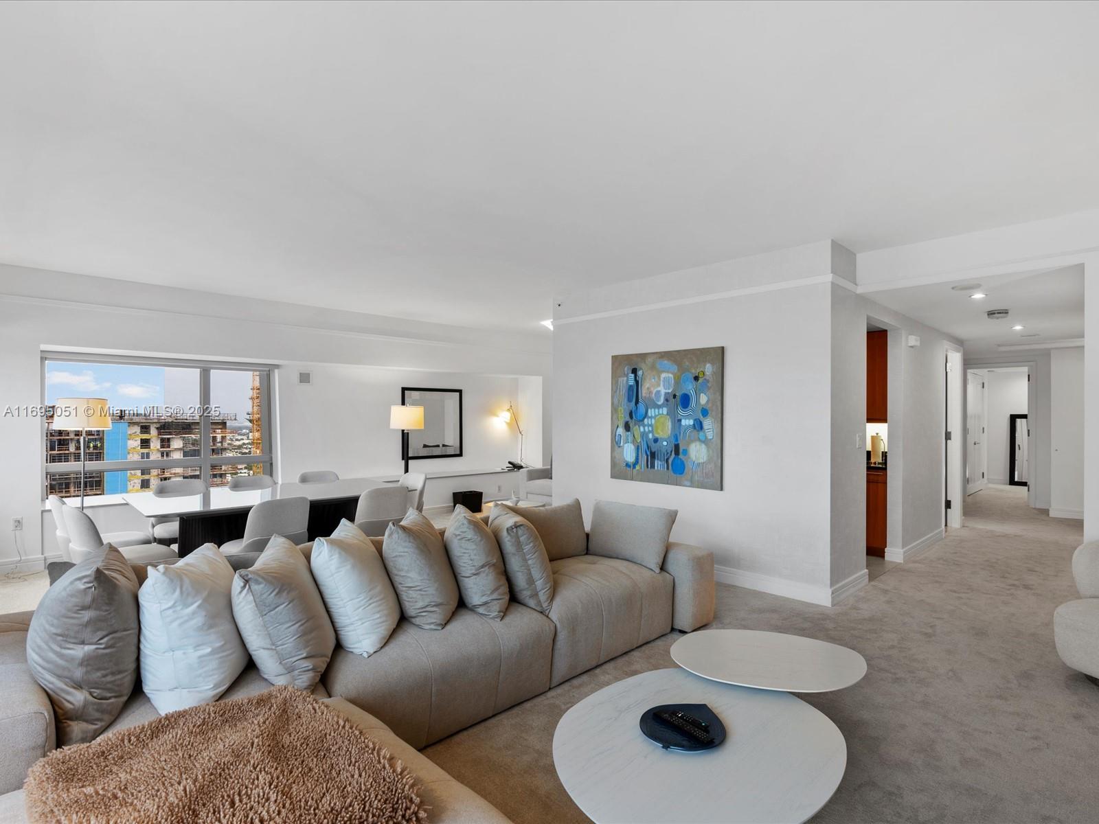 1435 Brickell Avenue, Unit 3601 Miami, FL 33131 - Photo 4 of 42 a living room with furniture and a couch