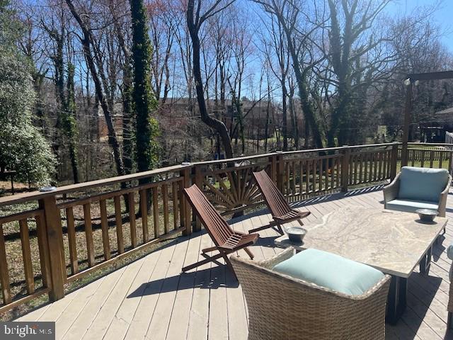 403 Merryman Road Annapolis, MD 21401 - Photo 24 of 31 a view of balcony with wooden floor and outdoor seating
