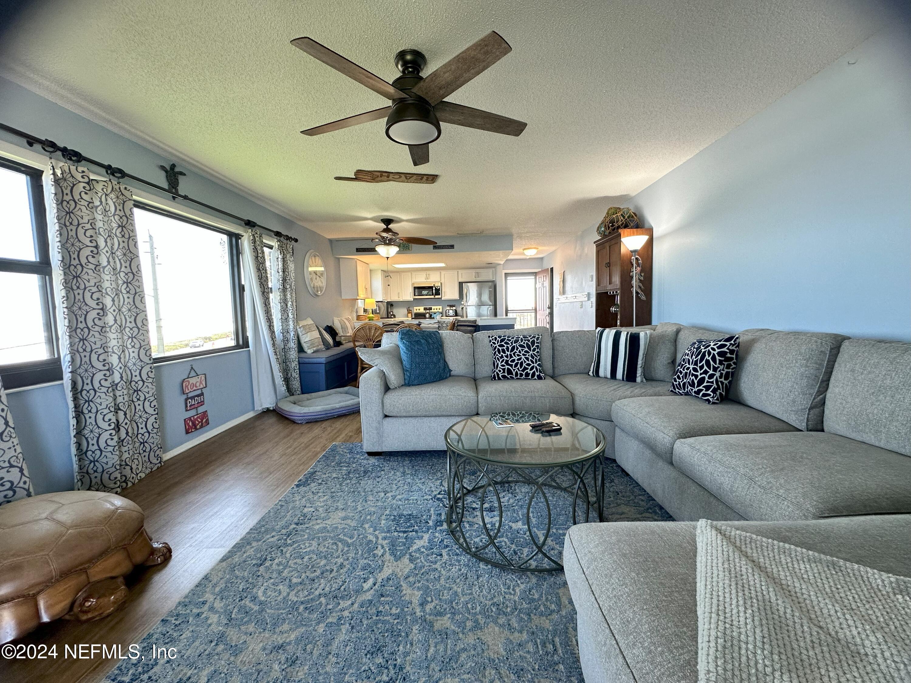 2100 Ocean Shore Boulevard, Unit 3010 Ormond Beach, FL 32176 - Photo 15 of 32 a living room with furniture and a large window
