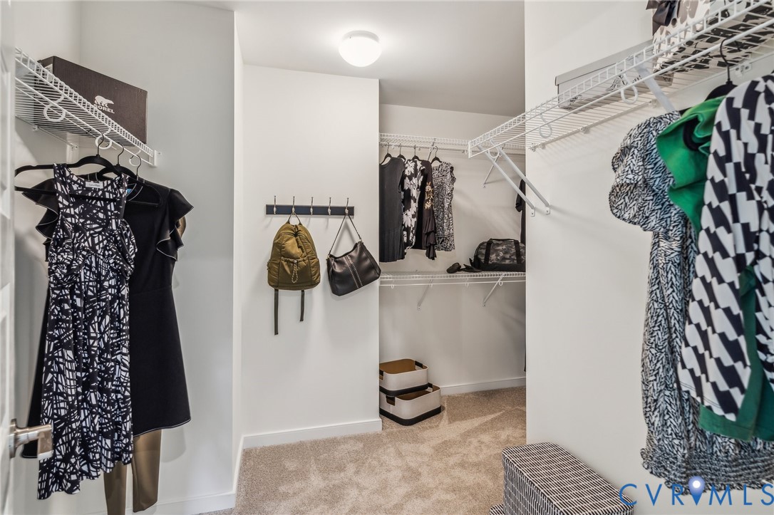 18771 Palisades Ridge Moseley, VA 23120 - Photo 17 of 35 a view of walk in closet with clothes and shoes