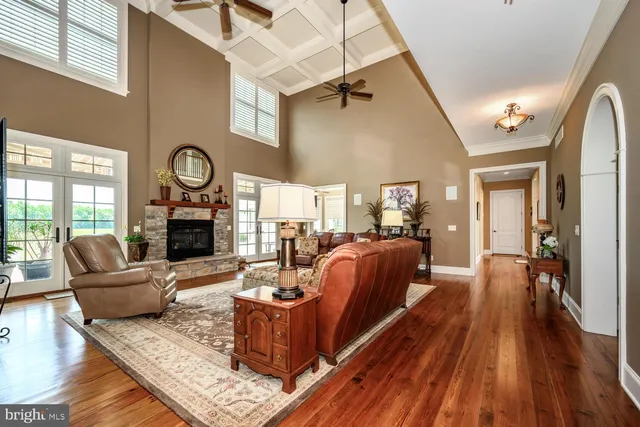 a bathroom with a double vanity sink and mirror