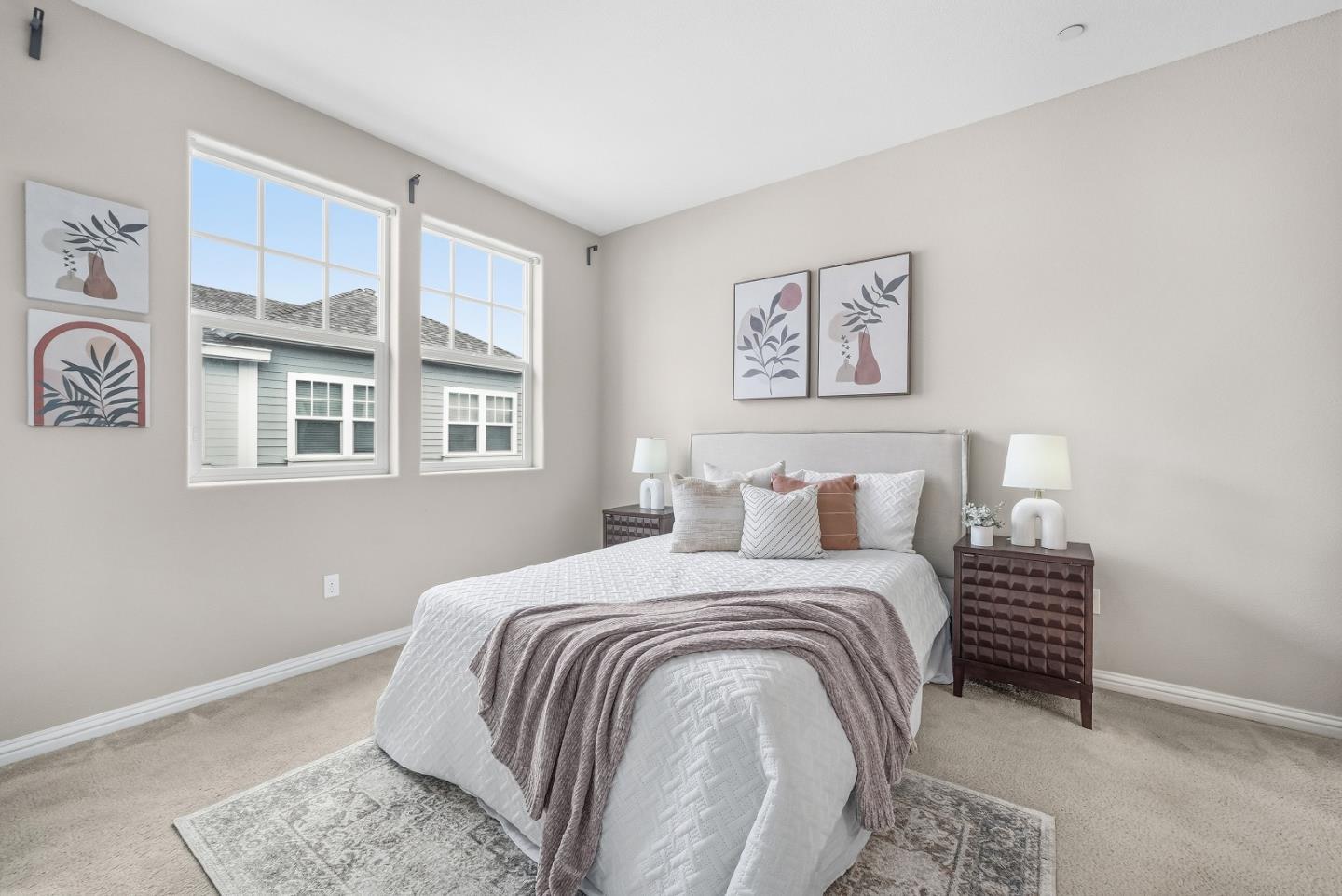 346 Circuit Way Mountain View, CA 94043 - Photo 21 of 65 a bedroom with a bed and a painting on the wall