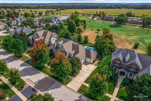 an aerial view of multiple house