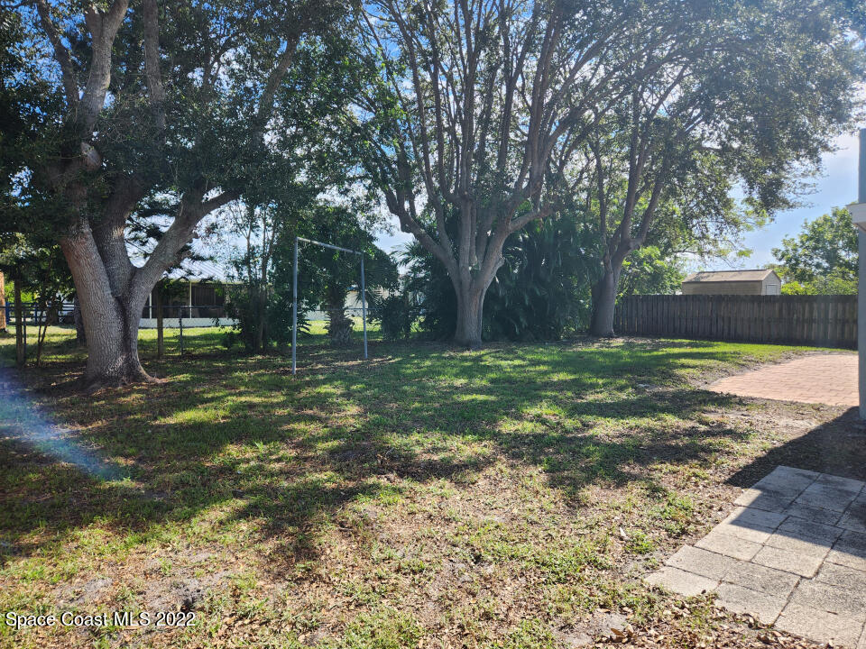 1267 Cotton Road Northeast Palm Bay, FL 32905 - Photo 30 of 30 a view of a backyard with large trees
