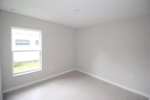 an empty room with a window