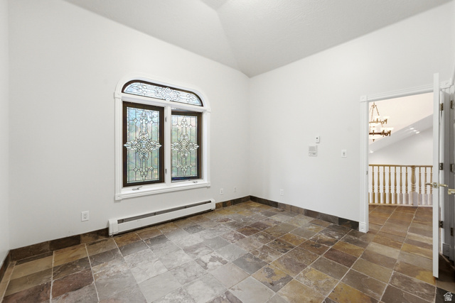 3535 Homestead Road Park City, UT 84098 - Photo 65 of 81 Room featuring a vaulted ceiling and multi-toned slate tile flooring