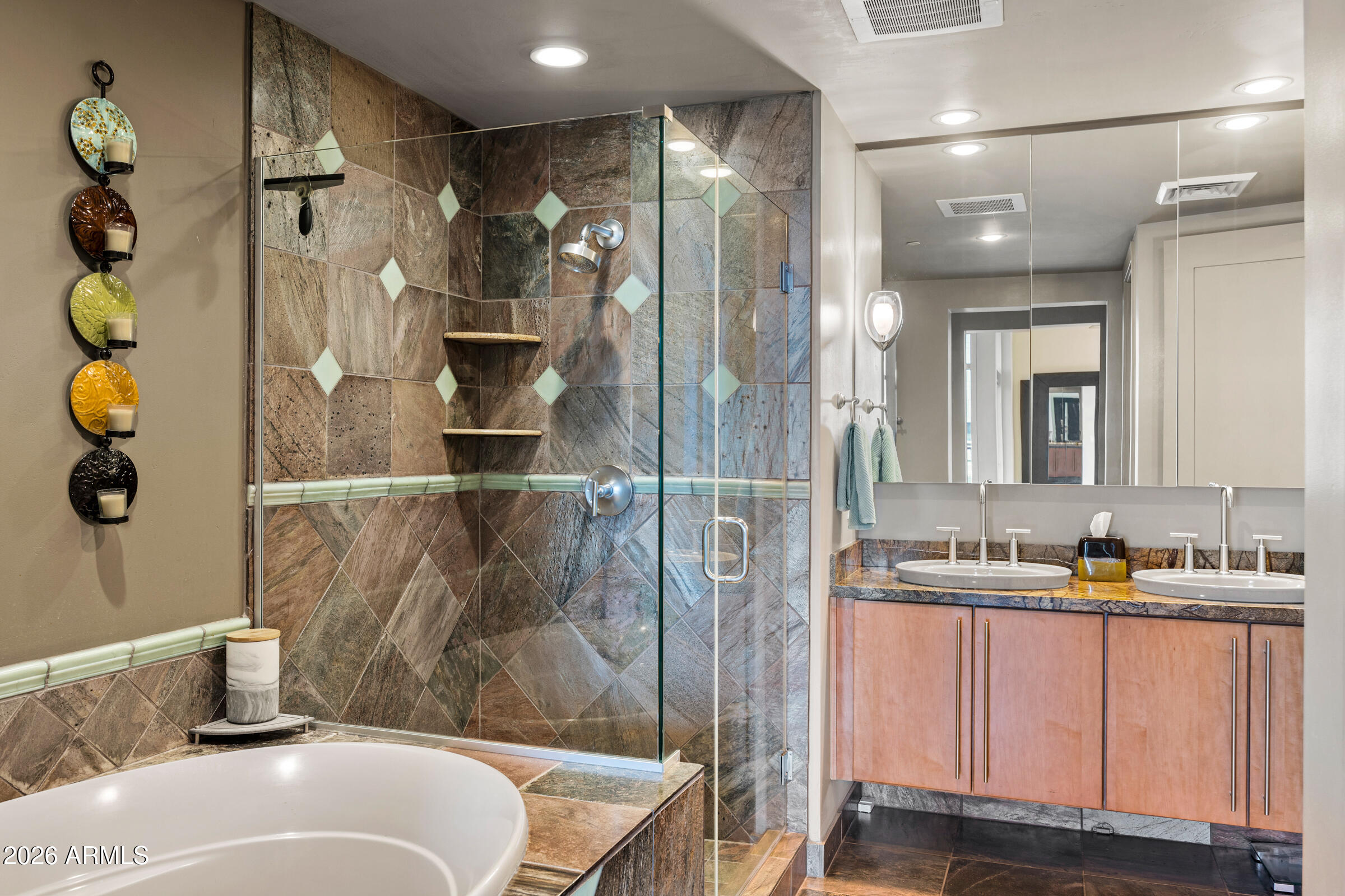 140 East Rio Salado Parkway, Unit 610 Tempe, AZ 85281 - Photo 23 of 57 a bathroom with a sink and a mirror