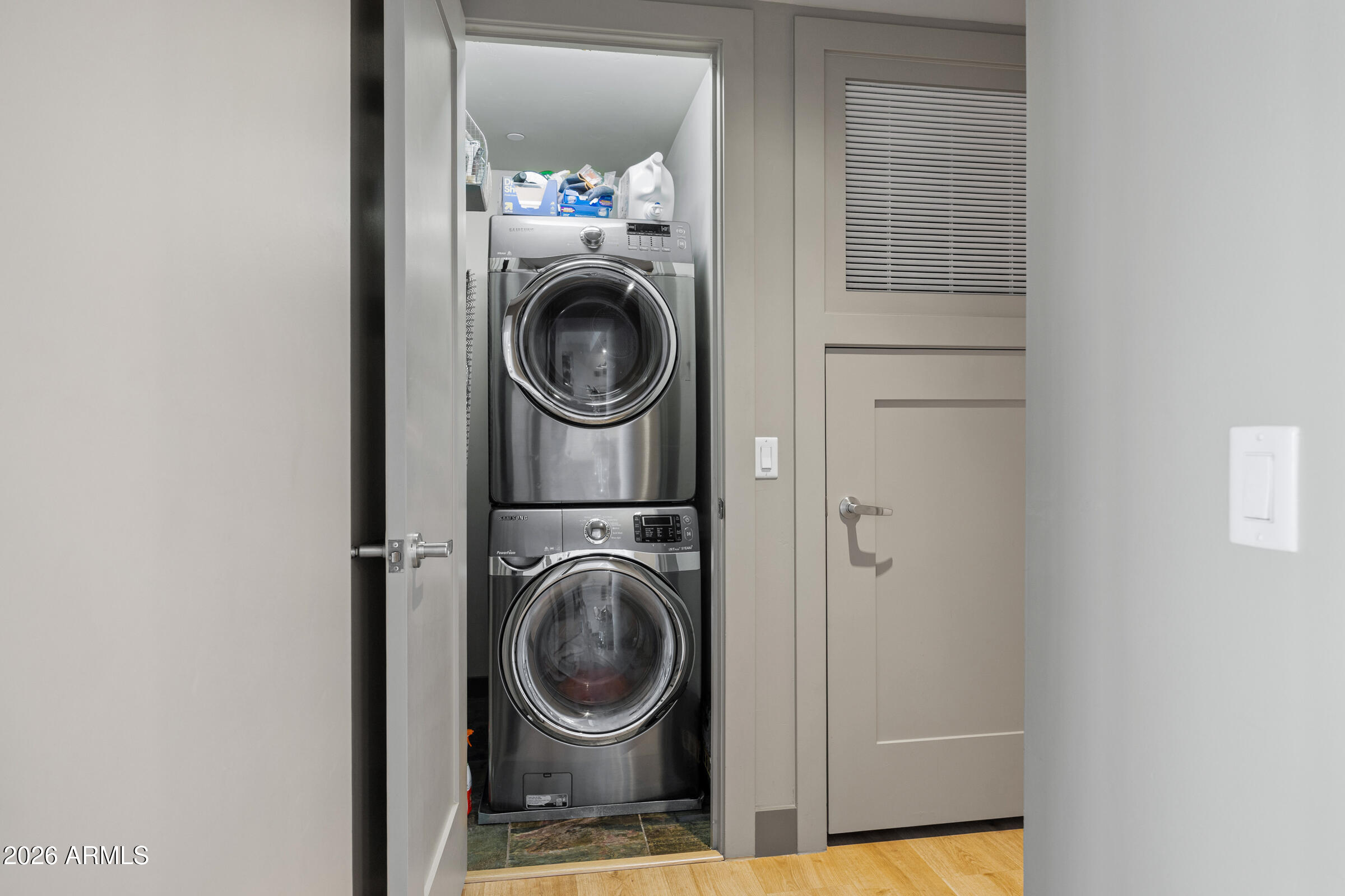140 East Rio Salado Parkway, Unit 610 Tempe, AZ 85281 - Photo 25 of 57 a view of a bedroom with washer and dryer
