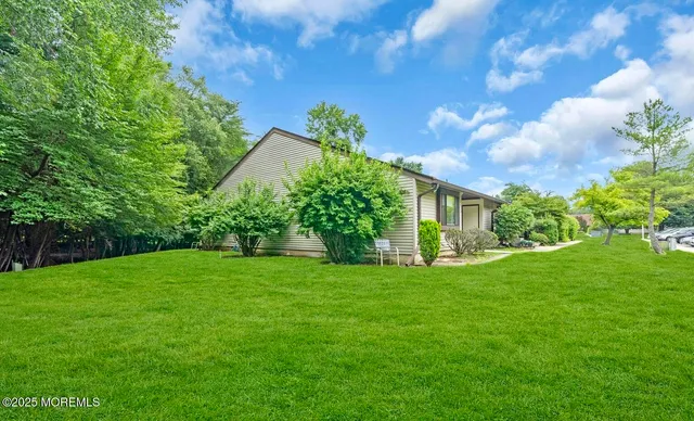 a view of a backyard with a garden