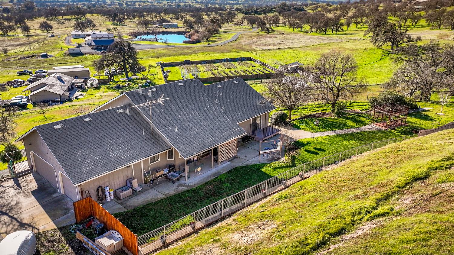 2 Katelyn Court Valley Springs, CA 95252 - Photo 65 of 98 an aerial view of a house with a ocean view