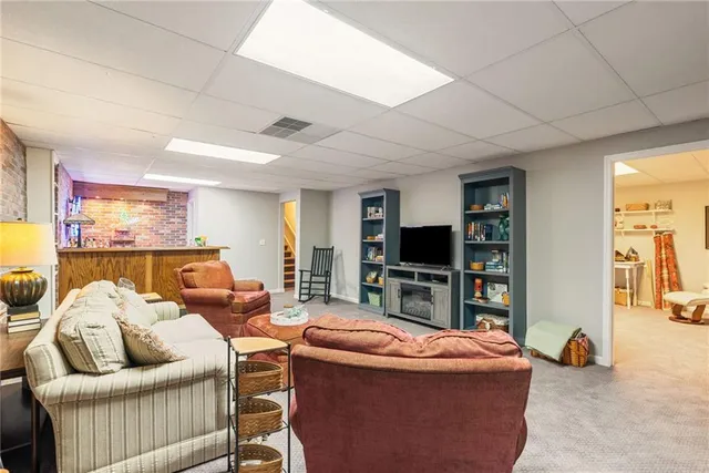 a view of an outdoor space and tennis court