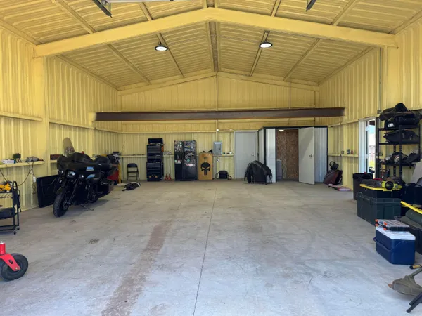 a big room with furniture