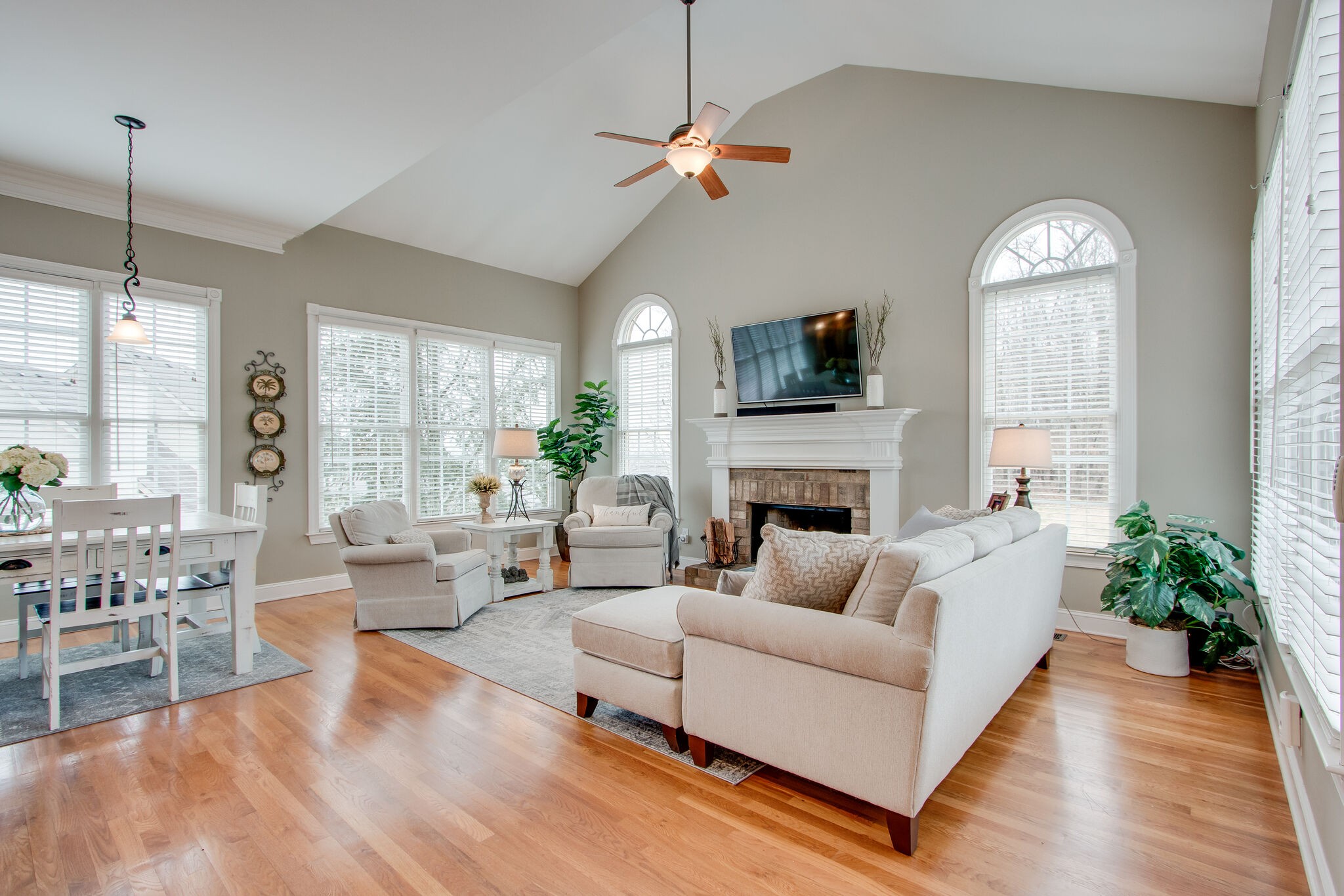 416 Sandcastle Road Franklin, TN 37069 - Photo 23 of 57 a living room with furniture fireplace and flat screen tv