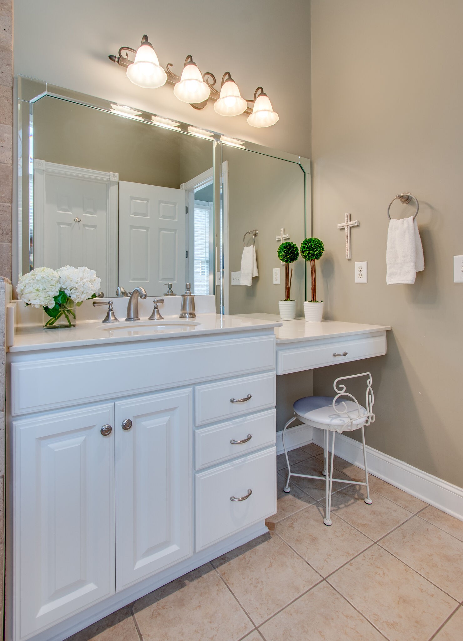 416 Sandcastle Road Franklin, TN 37069 - Photo 33 of 57 a spacious bathroom with a double vanity sink and a mirror
