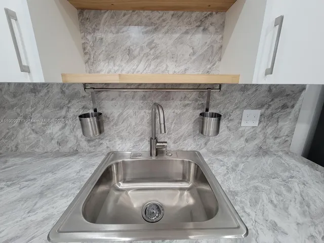a close view of sink and tap