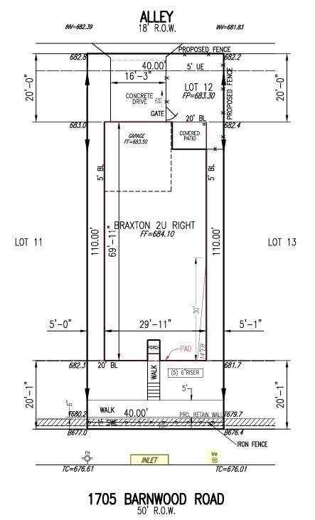 1705 Barnwood Road Celina, TX 75009 - Photo 4 of 29 Plot Plan
