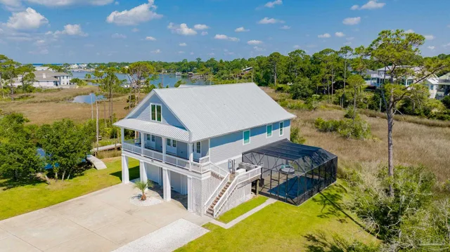 view of a lake with a mountain in the background